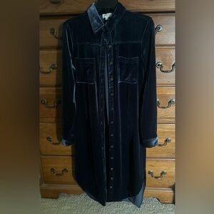 Umgee Navy Velvet dress/duster